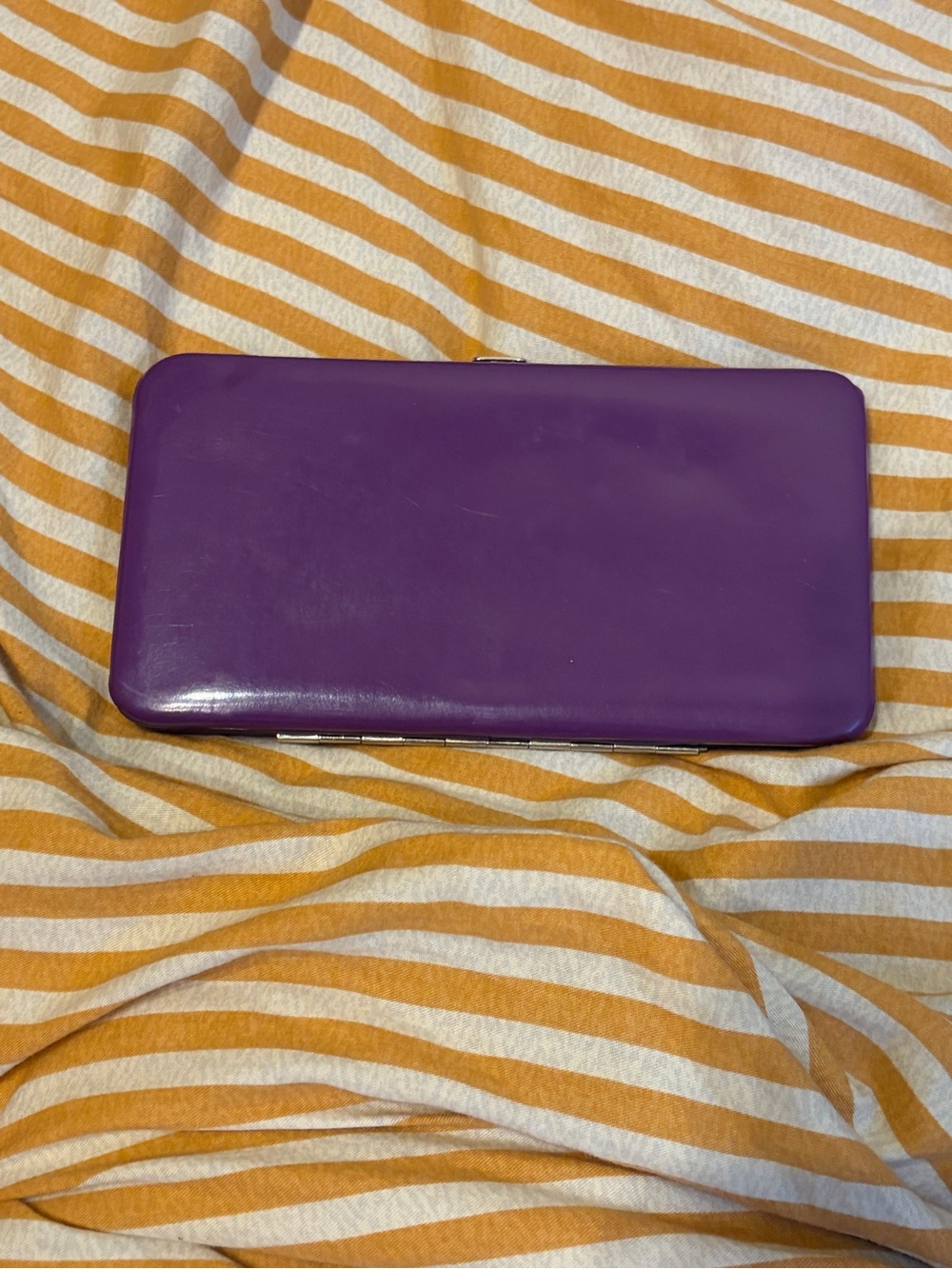Purple Hard Case Clutch